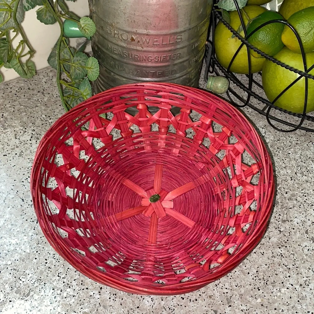 3 Vintage Hand Woven Baskets